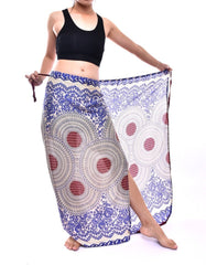 Bohotusk Sky Blue Garden Swirl Sarong Super Soft 150cm x 110cm