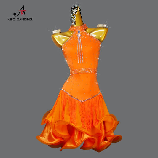 New Latin Dance Clothes Competition Dress Sexy Adult Women's Party