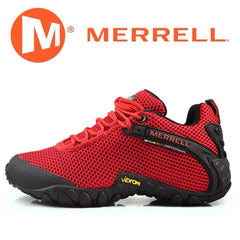 Merrell Unisex Gray Silver Grey Red Blue Breathable Outdoor Sport Mesh