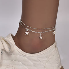 Butterfly Bohemia Silver Plated Chain Ankle Bracelet