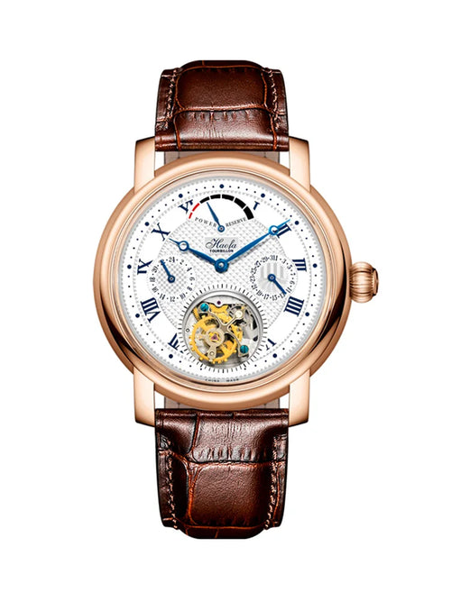 Haofa Luxury 18K Solid Gold Tourbillon Watch for Men Multi-function