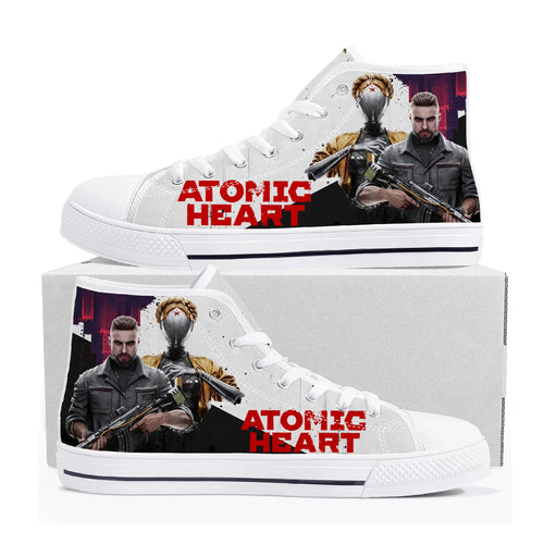 Atomic Heart High Top Sneakers Cartoon Game Mens Womens Teenager High