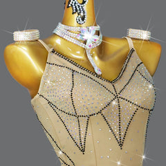 Women's Dress Line Dance Latin Costume Ball Dancewear Female Sexy