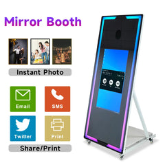 Touch Screen Photobooth Portable  40 65 inch Mirror magic Photo Booth