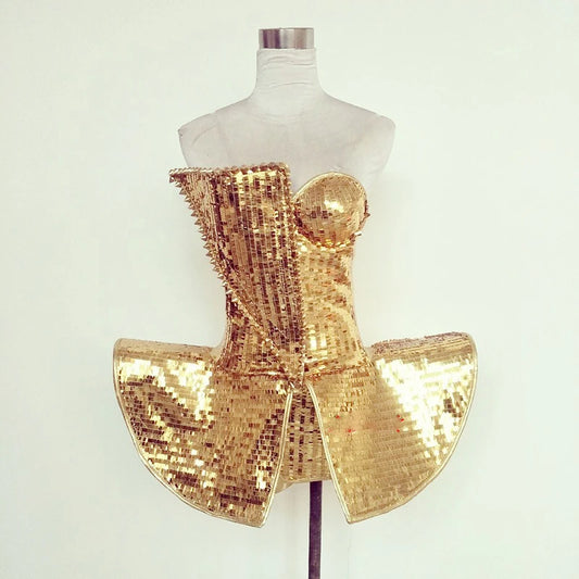 Party Show Wear Sequins Light Stage Show Style Bodysuit Festival