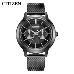 Original  CITIZEN Japan Men's Watch  Light Eco Drive Milan Strap Date