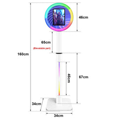 Selfie Photobooth Machines Adjustable Height 9.7'' 10.2'' 10.5'' 11''