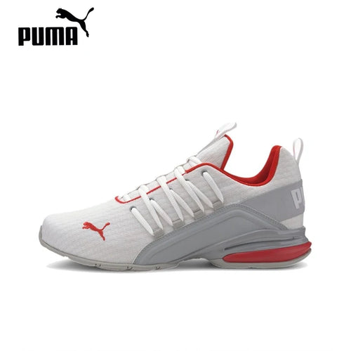 Original Puma Axelion Block Men's Running Shoes Low Top White Red