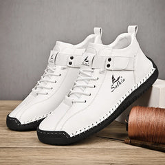 New 2024 Handmade Leather Casual Men Shoes Design Sneakers Man