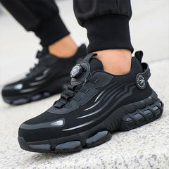 Rotating Button New Safety Shoes Men Anti-smash Anti-puncture Work