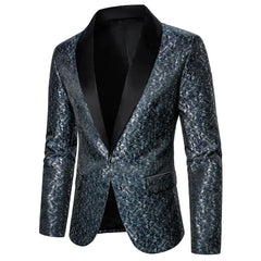 Men's Suit Jacket Luxury Textured Fabric Men's Coat Business Casual