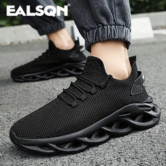 Men Sports Running Black Jogging Shoes Casual Sneakers Brown Outdoor