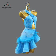 Latin Dance Dress Stage Outfit For Women Line Suit Ballroom Sports