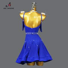 2024 Latin Dance Fringe Dress Sex Suspender Skirt for Women Girl