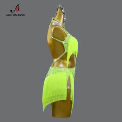 2024 Latin Dress for Girl Stand Ballroom Practice Dance Wear Clothes