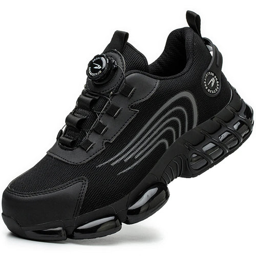 Rotating Button New Safety Shoes Men Anti-smash Anti-puncture Work