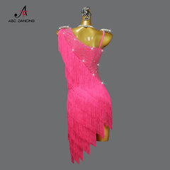 2024 Red Latin Dance clothing Women Competition Sport Party Dress