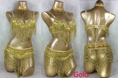 Sexy Hot girl bikini belly dance costume Bra stage show dance clothing