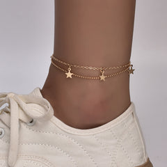 Butterfly Bohemia Silver Plated Chain Ankle Bracelet