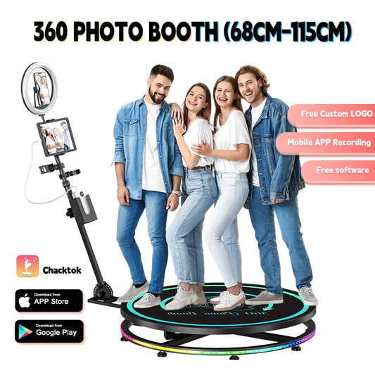 360 Photo Booth insta 360 Machine Camera APP Lights For Parties With