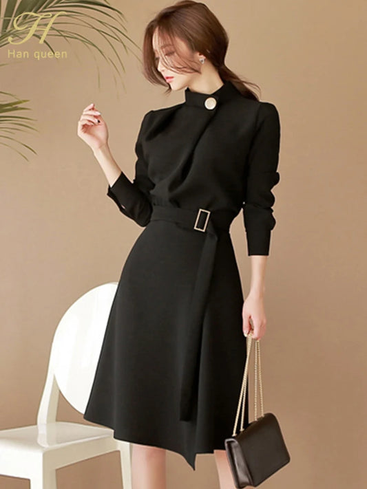 H Han Queen Hot Sales Spring Dresses Korean Retro Professional Wear