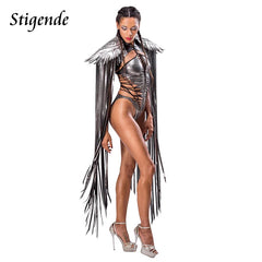 Sequin Cape Wing Tassels Wraps for Women Party Wear Poncho Ladies