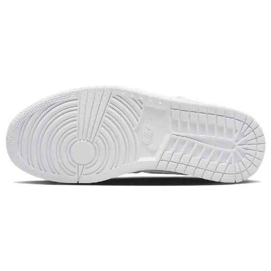 Nike Air Jordan 1 Low Triple White Quilted Women's Sneakers Shoes