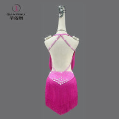 Latin Dance Suit Girls Stage Sports Clothing Dancewear Skirt Party