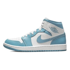 Nike Air Jordan Women's 1 Mid 'university Blue' Sneakers Shoes