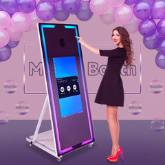 Touch Screen Photobooth Portable  40 65 inch Mirror magic Photo Booth