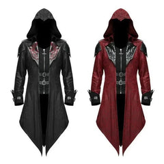 Assassin Cosplay Medieval Man Costume Streetwear Hooded Jackets