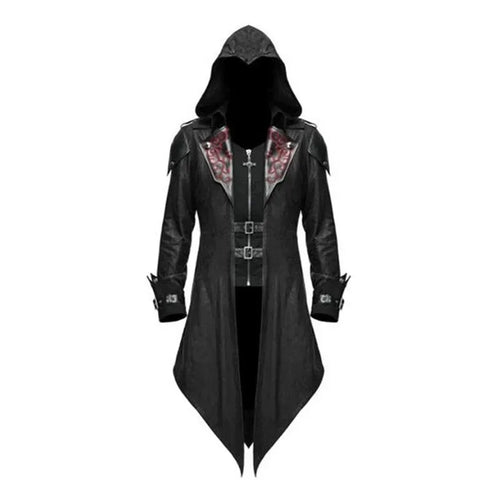 Assassin Cosplay Medieval Man Costume Streetwear Hooded Jackets