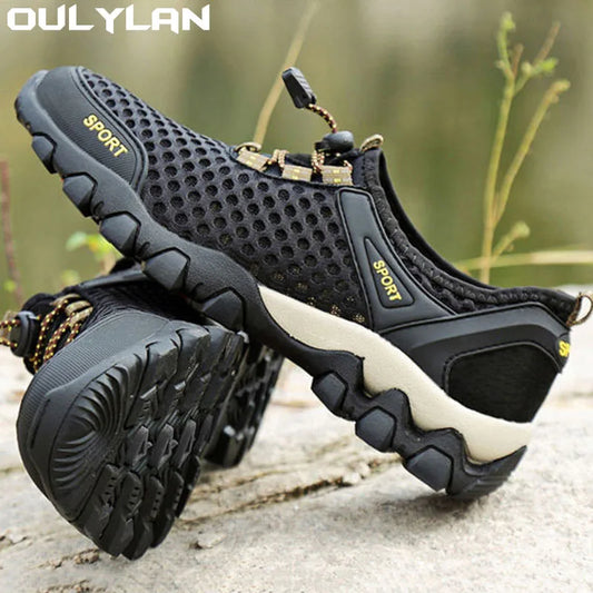 Oulylan Trekking Hiking Shoes Male Mountain Sneakers River Walking