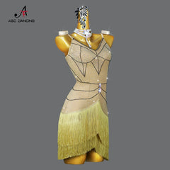 Women's Dress Line Dance Latin Costume Ball Dancewear Female Sexy