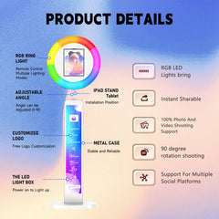 IPad Photo Booth Floor-standing Colorful Support Bluetooth Link To