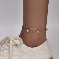 Butterfly Bohemia Silver Plated Chain Ankle Bracelet