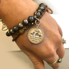 "I Am With You Always" Matthew 28:20 Scripture Charm for Jewelry