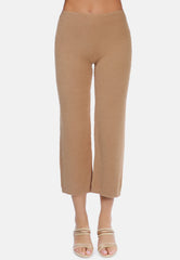 Solid Casual Wide Leg Trousers