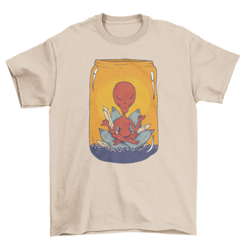 Alien meditation t-shirt