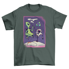 Smoking Alien T-shirt Design