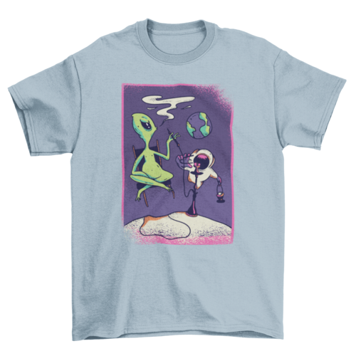 Smoking Alien T-shirt Design