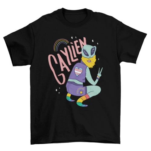 Gay Alien Quote T-shirt Design