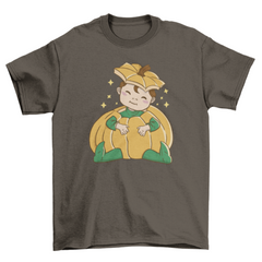 Halloween baby pumpkin costume t-shirt design