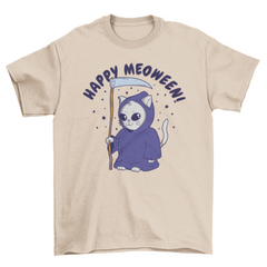 Cool Halloween reaper cat t-shirt