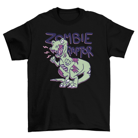 Cool Halloween zombie raptor t-shirt
