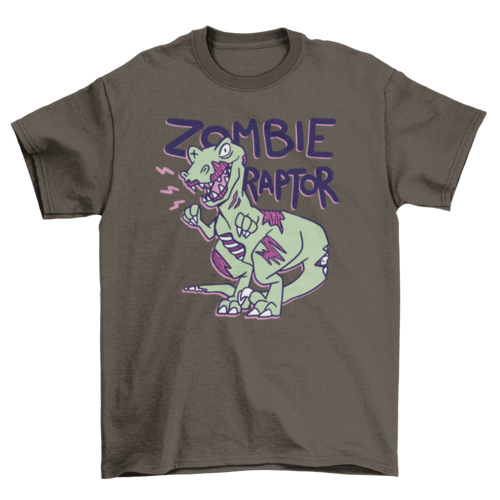 Cool Halloween zombie raptor t-shirt