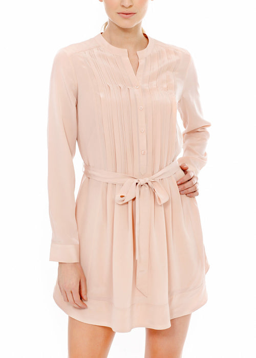 Women's 100% Silk Pleated Dress