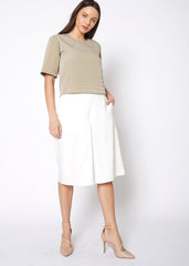 Women's High Rise Overlay Culottes