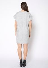 Women's Casual Heather Grey V-Neck Dress