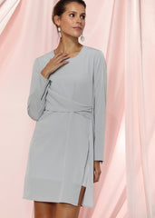 Women's Twist Front Dress In Ivory Silver